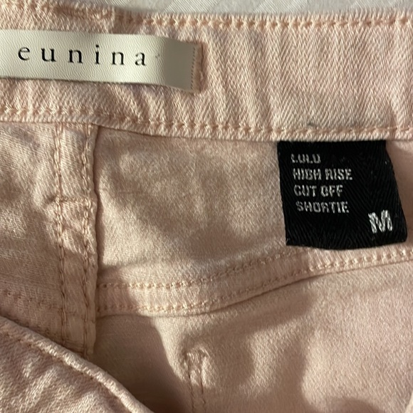 Eunina Lulu High Rise Cut Off Shortie Distressed Shorts - Picture 3 of 7